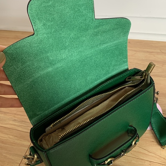 BEVINI Modena green genuine leather women crossbody bag - Picture 9 of 16